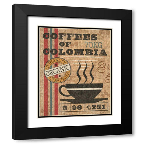 Coffee Sack I Black Modern Wood Framed Art Print with Double Matting by Pela Studio