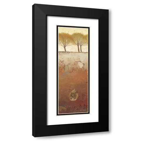 Field and Forest Panel II Black Modern Wood Framed Art Print with Double Matting by Wiens, James