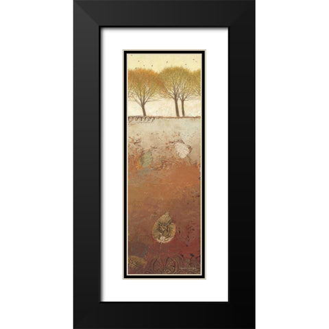 Field and Forest Panel II Black Modern Wood Framed Art Print with Double Matting by Wiens, James