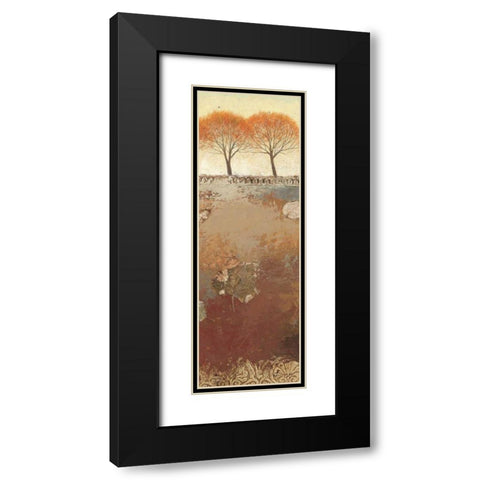 Field and Forest Panel III Black Modern Wood Framed Art Print with Double Matting by Wiens, James