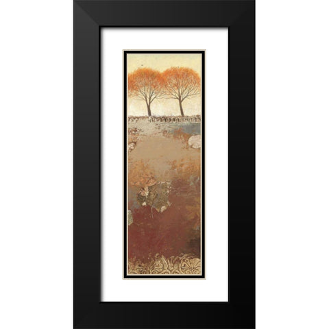 Field and Forest Panel III Black Modern Wood Framed Art Print with Double Matting by Wiens, James