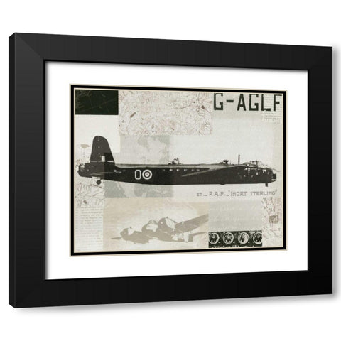 Wings Collage I Black Modern Wood Framed Art Print with Double Matting by Wild Apple Portfolio