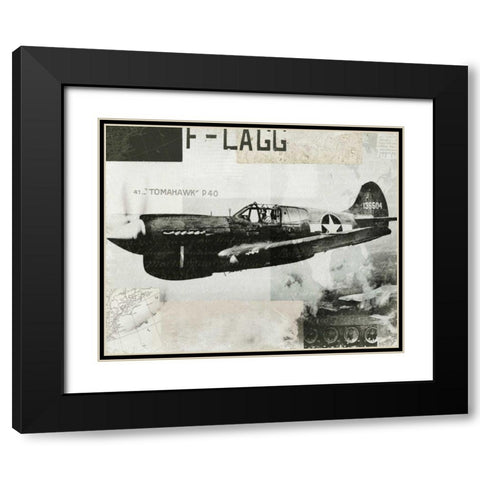 Wings Collage II Black Modern Wood Framed Art Print with Double Matting by Wild Apple Portfolio