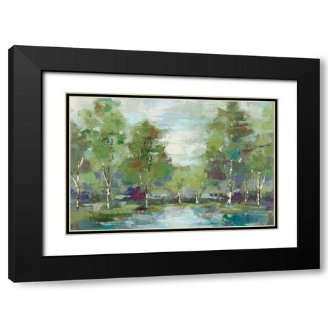 Forest at Dawn Crop Black Modern Wood Framed Art Print with Double Matting by Vassileva, Silvia
