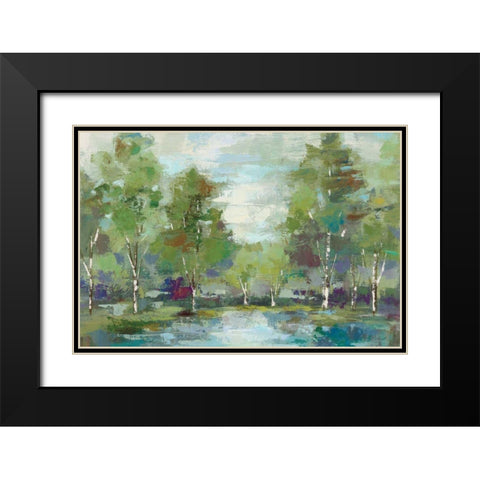 Forest at Dawn Crop Black Modern Wood Framed Art Print with Double Matting by Vassileva, Silvia