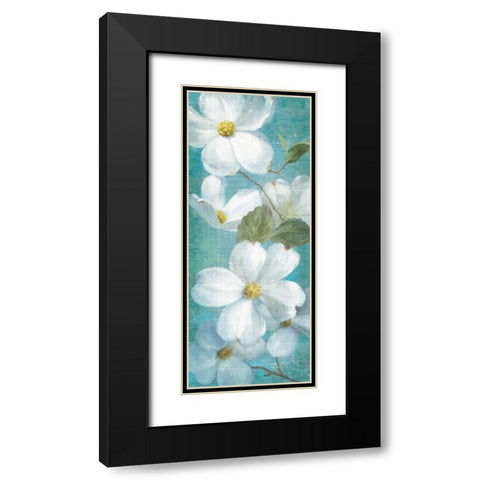 Indiness Blossom Panel Vinage I Black Modern Wood Framed Art Print with Double Matting by Nai, Danhui