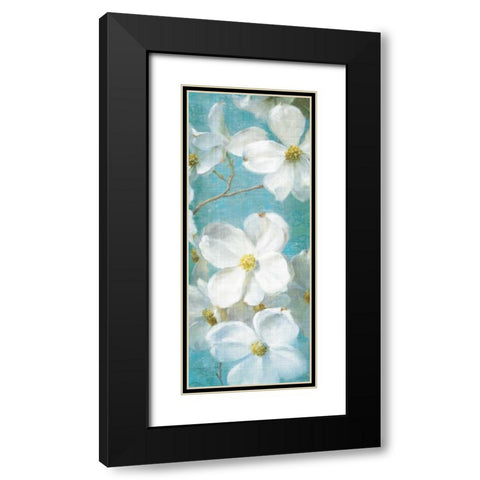 Indiness Blossom Panel Vinage II Black Modern Wood Framed Art Print with Double Matting by Nai, Danhui