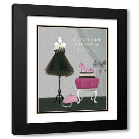 Dress Fitting Boutique III Black Modern Wood Framed Art Print with Double Matting by Fabiano, Marco