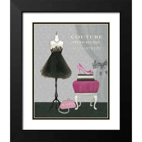 Dress Fitting Boutique III Black Modern Wood Framed Art Print with Double Matting by Fabiano, Marco