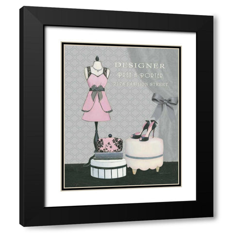 Dress Fitting Boutique IV Black Modern Wood Framed Art Print with Double Matting by Fabiano, Marco