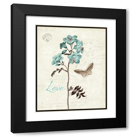 Slated Blue I Black Modern Wood Framed Art Print with Double Matting by Pertiet, Katie