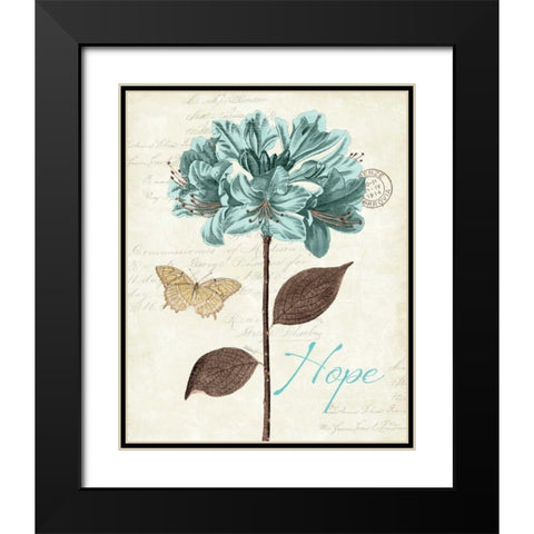 Slated Blue II Black Modern Wood Framed Art Print with Double Matting by Pertiet, Katie