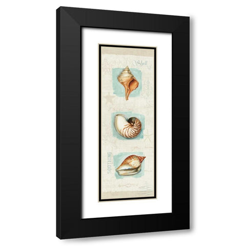 Coastal Jewels Panel II Black Modern Wood Framed Art Print with Double Matting by Audit, Lisa