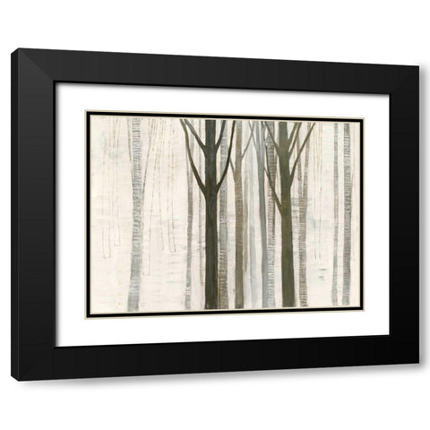 Down to the Woods on White Black Modern Wood Framed Art Print with Double Matting by Wild Apple Graphics