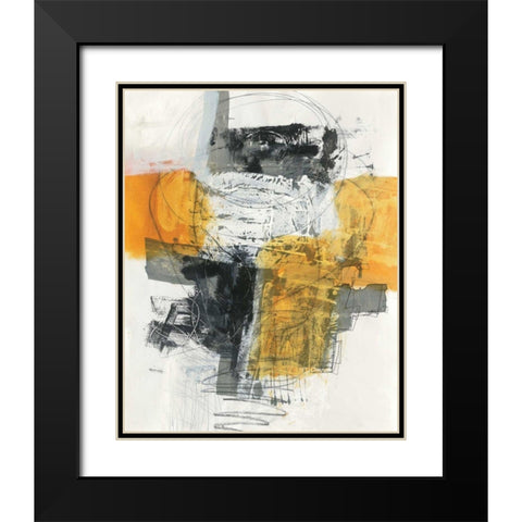 Action I Black Modern Wood Framed Art Print with Double Matting by Davies, Jane