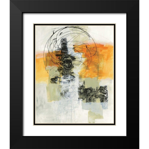 Action II Black Modern Wood Framed Art Print with Double Matting by Davies, Jane