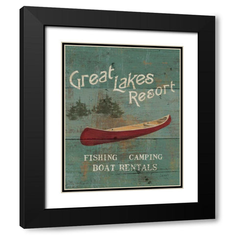 Lodge Signs III Black Modern Wood Framed Art Print with Double Matting by Wiens, James