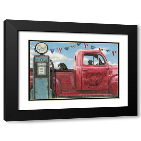 Lets Go for a Ride I Black Modern Wood Framed Art Print with Double Matting by Wiens, James