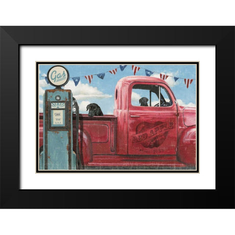 Lets Go for a Ride I Black Modern Wood Framed Art Print with Double Matting by Wiens, James