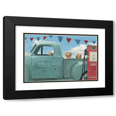 Lets Go for a Ride II Black Modern Wood Framed Art Print with Double Matting by Wiens, James