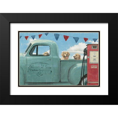 Lets Go for a Ride II Black Modern Wood Framed Art Print with Double Matting by Wiens, James
