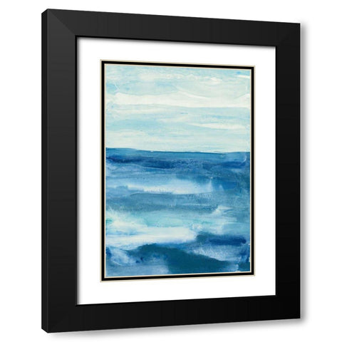 Lost in Blue Black Modern Wood Framed Art Print with Double Matting by Paschke, Chris