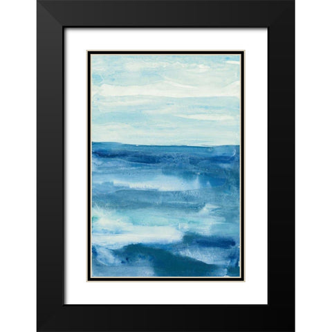 Lost in Blue Black Modern Wood Framed Art Print with Double Matting by Paschke, Chris