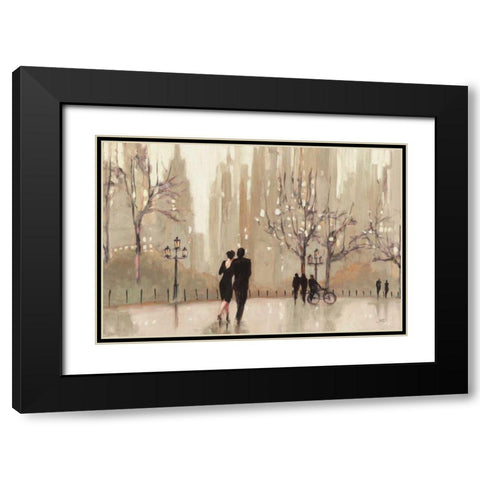 An Evening Out Black Modern Wood Framed Art Print with Double Matting by Purinton, Julia