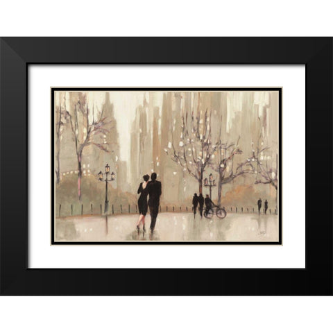 An Evening Out Black Modern Wood Framed Art Print with Double Matting by Purinton, Julia