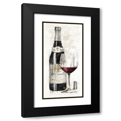 Pencil Wine I Black Modern Wood Framed Art Print with Double Matting by Tillmon, Avery