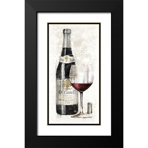 Pencil Wine I Black Modern Wood Framed Art Print with Double Matting by Tillmon, Avery