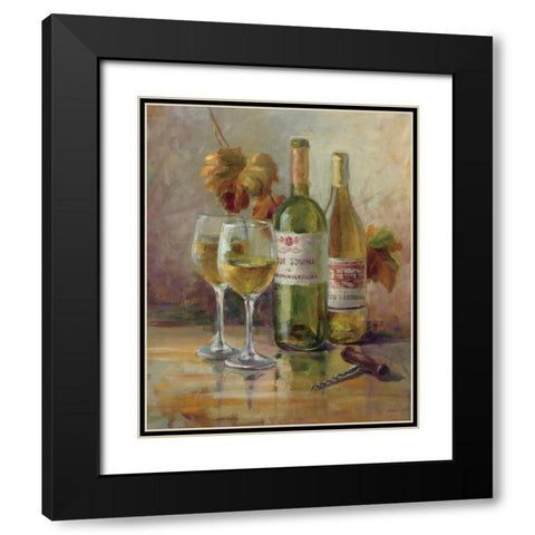 Opening the Wine II Black Modern Wood Framed Art Print with Double Matting by Nai, Danhui