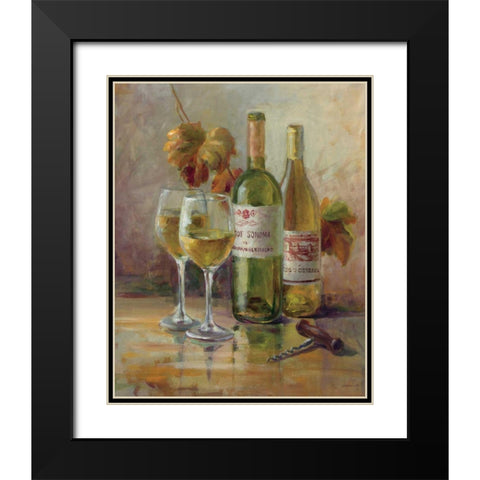 Opening the Wine II Black Modern Wood Framed Art Print with Double Matting by Nai, Danhui