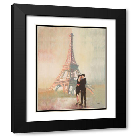 Rendezvous II Black Modern Wood Framed Art Print with Double Matting by Purinton, Julia