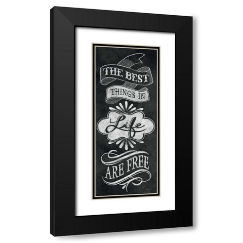 The Best Things in Life Black Modern Wood Framed Art Print with Double Matting by Urban, Mary