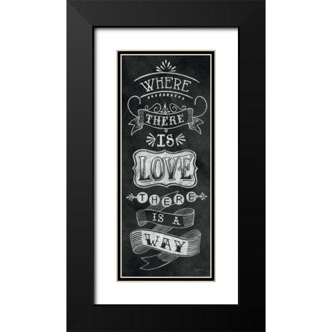 Where There is Love Black Modern Wood Framed Art Print with Double Matting by Urban, Mary