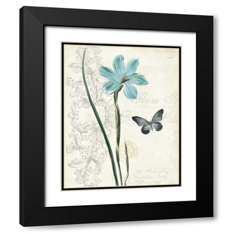 Lila Bleu I Black Modern Wood Framed Art Print with Double Matting by Pertiet, Katie
