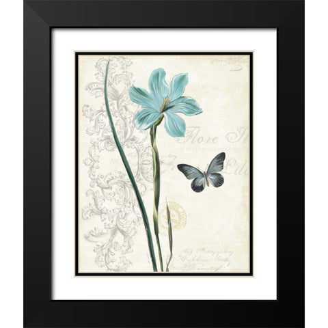 Lila Bleu I Black Modern Wood Framed Art Print with Double Matting by Pertiet, Katie