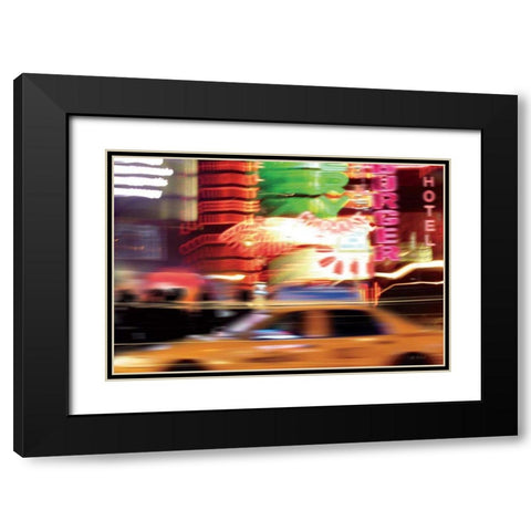 Taxi Black Modern Wood Framed Art Print with Double Matting by Richard, Ben