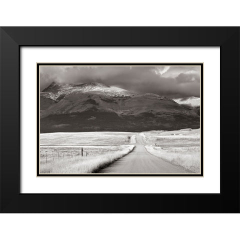 Crossroads Crop Black Modern Wood Framed Art Print with Double Matting by Majchrowicz, Alan