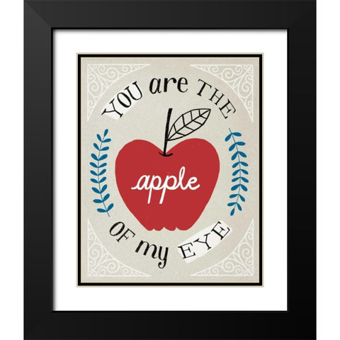 Apple of my Eye Black Modern Wood Framed Art Print with Double Matting by Towne, Oliver
