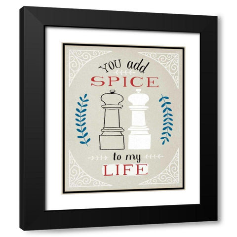 Spice to Life Black Modern Wood Framed Art Print with Double Matting by Towne, Oliver