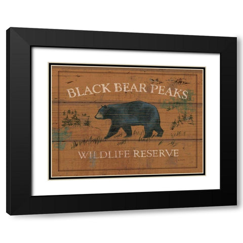 Lodge Signs V Black Modern Wood Framed Art Print with Double Matting by Wiens, James