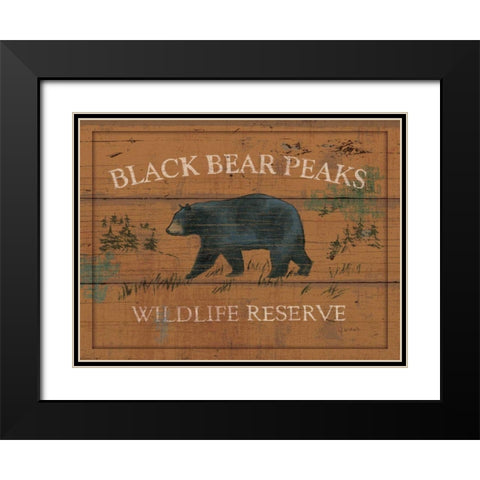 Lodge Signs V Black Modern Wood Framed Art Print with Double Matting by Wiens, James