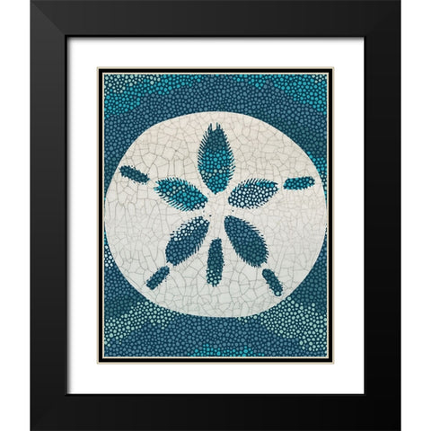 Sea Glass II Crop Black Modern Wood Framed Art Print with Double Matting by Wild Apple Portfolio