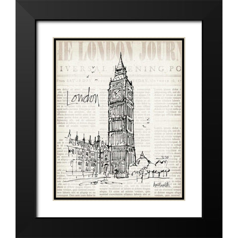 City Sketches II Black Modern Wood Framed Art Print with Double Matting by Tavoletti, Anne