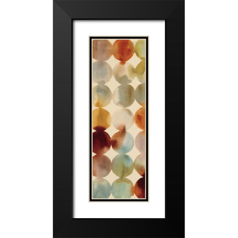 Raindots Panel I Black Modern Wood Framed Art Print with Double Matting by Wild Apple Portfolio