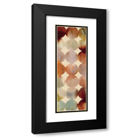Raindots Panel II Black Modern Wood Framed Art Print with Double Matting by Wild Apple Portfolio
