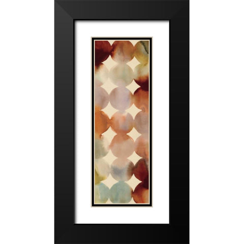 Raindots Panel II Black Modern Wood Framed Art Print with Double Matting by Wild Apple Portfolio