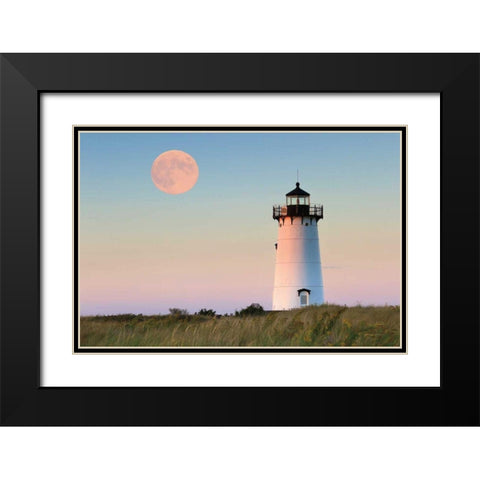Moon over Marthas Vineyard Black Modern Wood Framed Art Print with Double Matting by Gendreau, Katherine